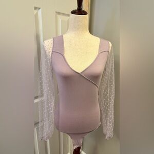 Peach Love CA Purple Bodysuit